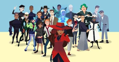 Carmen Sandiego Characters! Carman Sandiego, Carmen Sandiago, Red Crackle, The Last Unicorn, Carmen Sandiego, Costumes For Teens, Blackpink Poster, Team Red, Good Cartoons