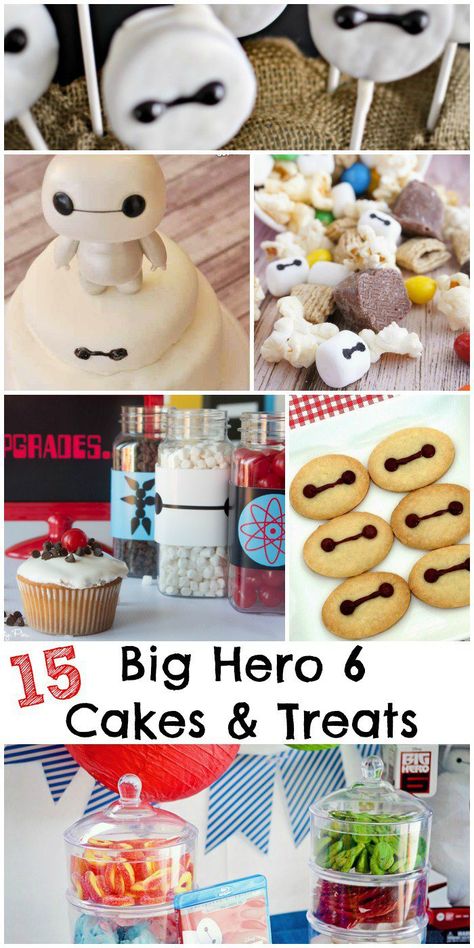 15 Big Hero 6 cake ideas and treats Cake Decorating For Kids, 6 Cake, Hero 6, Diy Birthday Party, Baymax, Big Hero 6, Big Hero, 6th Birthday Parties, Disney Food