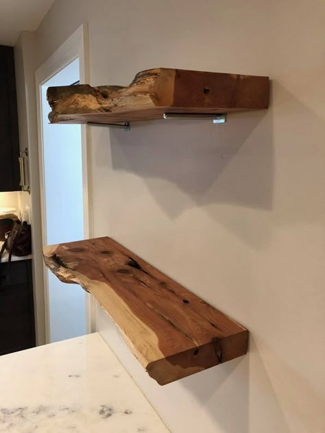 Floating Cedar Shelves, Fall Whiteboard Art, Shelving Ideas For Living Room, Cedar Shelves, Top Loader Laundry Room, Live Edge Floating Shelves, Creative Designs Ideas, Wall Shelves Ideas, Shelves On Wall