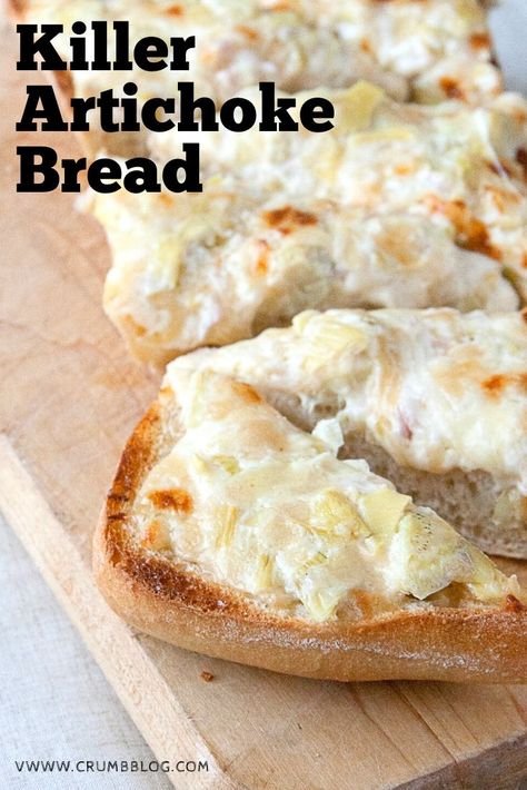 Bread Appetizers Easy, Artichoke Bread, Artichoke Recipes, Bread Appetizers, Artichoke Dip, Easy Cheesy, Dinner Rolls, Garlic Bread, Appetizers For Party