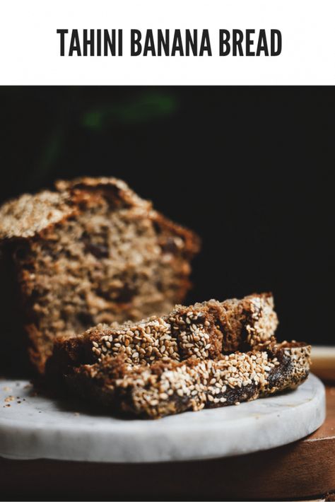 Tahini Banana Bread - Cosette's Kitchen Buckwheat Sourdough Bread, Zucchini Nut Bread, Buckwheat Sourdough, Tahini Banana Bread, Banana Tahini, Tahini Bread, No Knead Bread Recipes, Granola And Yogurt, Tahini Recipes