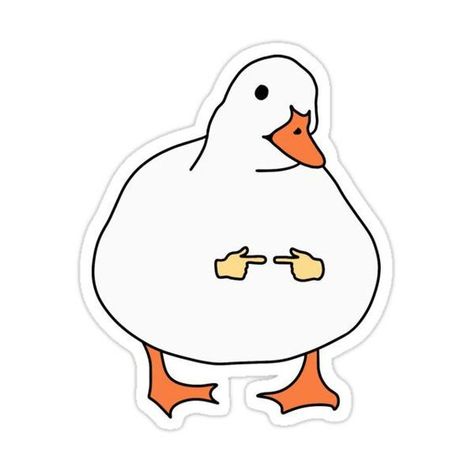 Goose Funny, Goose Sticker, Weird Stickers, Bahasa China, Art Deco Wallpaper, Sketches Simple, Animal Jokes, Story Instagram, Cool Stickers