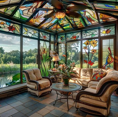 Glass Sunroom, Dream Home Library, The Planet Earth, Tranquil Retreat, Glass Room, Fantasy Homes, Glass House, Vintage Farmhouse, Architectural Elements