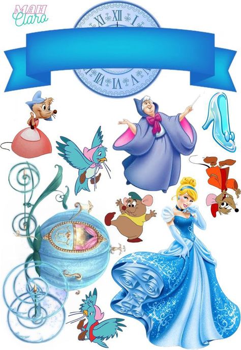 Cinderella Cake Topper Printable, Cinderella Birthday Cake Topper, Cinderella Printables, Cinderella Topper, Cinderella Theme Cake, Cinderella Birthday Theme, Cinderella Birthday Cake, Cinderella Cake Topper, Cinderella Characters