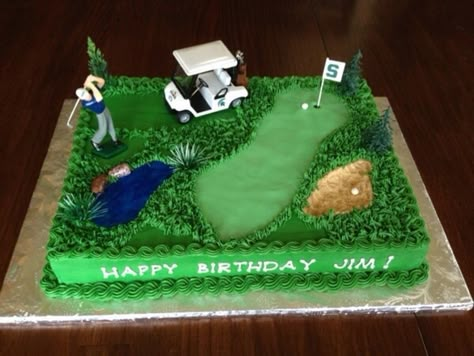 Golf Grooms Cake, Golf Course Cake, Golf Themed Cakes, Golf Birthday Cakes, Golf Theme Party, Golf Party Decorations, Golf Cake, Sweet Kitchen, Golf Birthday Party