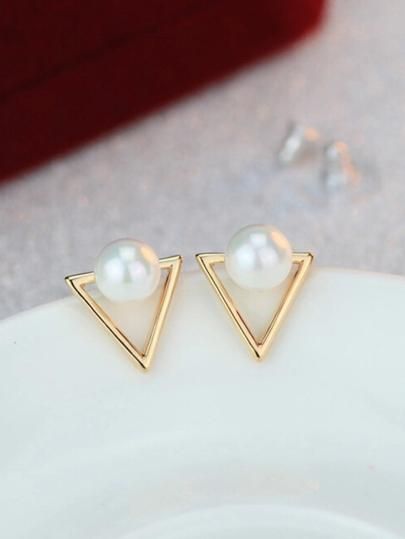 Luxury Jewelry Earrings, Earrings Square, Square Stud Earrings, Triangle Earrings Stud, Triangle Studs, Nickel Free Earrings, Square Earrings Studs, Square Stud, Free Earrings