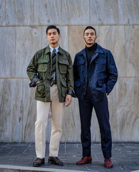 Classic Menswear Vintage, Japanese Winter Outfits Men, Amekaji Mens Fashion, Americana Menswear, Japanese Americana Fashion, Japanese Americana Fashion Men, Japanese Workwear Vintage, Americana Fashion Men, Black Men Casual Style