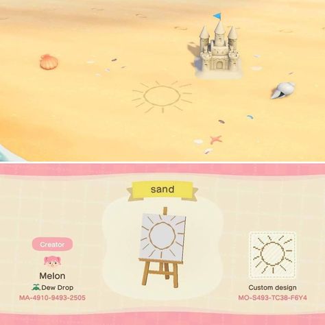 Animal Crossing ♡ on Instagram: “Some designs for your beach!🏝” Acnh Sun Flag Design, Acnh Sand Design Codes, Nintendo Girl, Acnh Motifs, Animale Crossing, Cottagecore Animal Crossing, Acnh Paths, Funny Flags, Pink Island