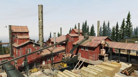 Abandoned Sawmill | GTA Myths Wiki | Fandom powered by Wikia Colorado Mines, Red Building, N Scale Layouts, Saw Mill, Lumber Mill, Ho Model Trains, Model Train Scenery, Gta V, Minecraft Architecture