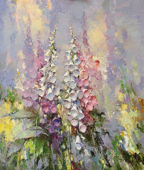 Abstract Floral Art, Floral Oil Paintings, Acrylic Painting For Beginners, Rural Landscape, Oil Painting Flowers, Flower Art Painting, Early Spring, Artist Painting, Botanical Illustration