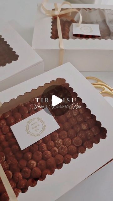 Sara's Dessert Box | Rahima on Instagram: "My favourite weekend treat 🥰😋 #tiramisu  Do you like Tiramisu?" Tiramisu Box Packaging, Tiramisu Packaging Ideas, Tiramisu Decoration Ideas, Tiramisu Packaging, Tiramisu Box, Dessert Boxes Packaging, Cake Boxes Packaging, Dessert Box, Dessert Boxes