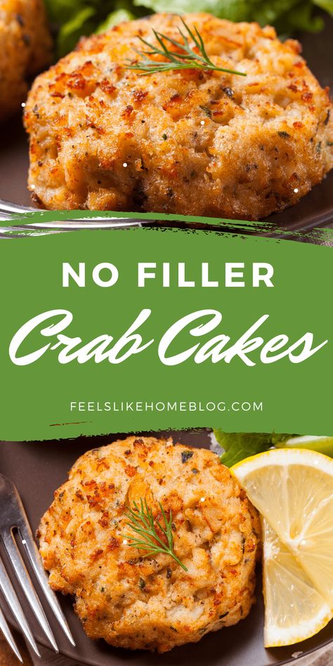 Maryland Crab Cakes with No Filler - Low Carb & Bariatric Friendly Recipe No Filler Crab Cakes, Crab Recipes Healthy, Low Carb Crab Cakes, Shrimp Meals, Delicious Entrees, Canned Crab Meat, Baked Crab, Florida Recipes, Lump Crab Meat