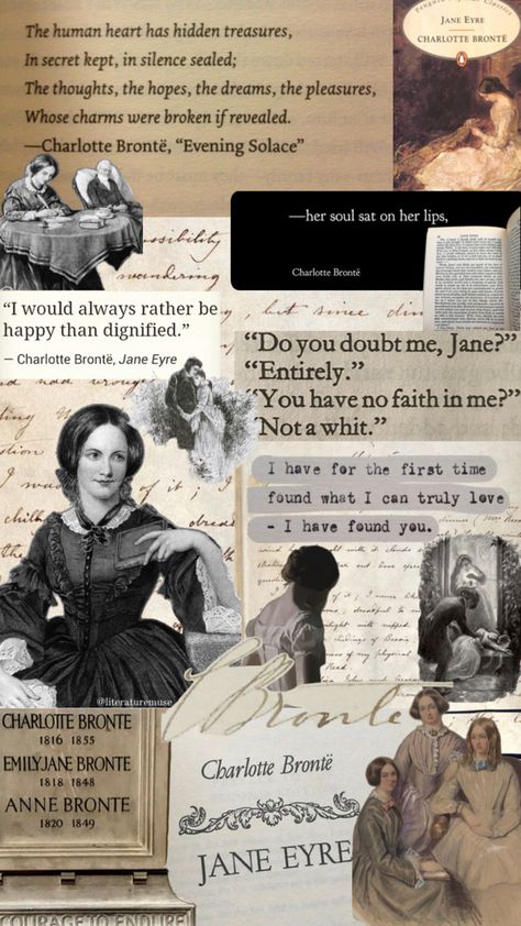 The Brontë Sisters Jane Eyre Aesthetic, Bronte Sisters Books, Literature Posters, Bronte Sisters, Literature Humor, Poetic Words, Favorite Book Quotes, Book Nerd Problems, Literature Quotes