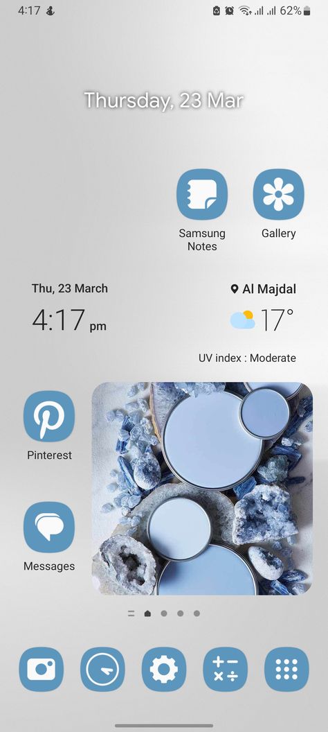 Blue Aesthetic Home screen IPhone IOS 16 Iphone 13 Blue Aesthetic, Blue Aesthetic Home, Aesthetic Home Screen, Screen Iphone, Homescreen Iphone, Ios 16, Aesthetic Home, Home Screen, Blue Aesthetic