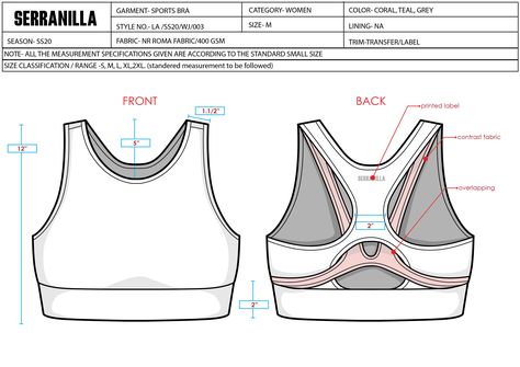 Sports Bra Technical Drawing, Active Wear Design, Sportswear Fashion Illustration, Sports Wear Fashion Illustration, Top Template, Sports Fashion Design, Moda Academia, Sports Wear Fashion, Activewear Trends