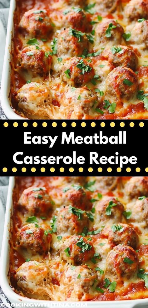 Need a simple yet satisfying dinner idea? This Meatball Casserole Recipe combines savory meatballs with rich tomato sauce, ensuring a quick and delightful meal that’s perfect for any family gathering. Leftover Meatballs Ideas, Meatball Bake Recipes, Spaghetti Meatball Casserole, Recipes Using Meatballs, Meatball Side Dishes, Quick Casserole Recipes, Kid Friendly Casseroles, Meatball Casserole Recipe, Meatballs Pasta