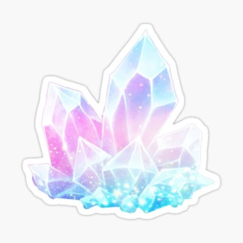 Gem Illustration, Forest Galaxy, Pastel Galaxy, Crystal Drawing, Crystal Stickers, Pinturas Disney, Kawaii Doodles, Kawaii Aesthetic, Crystal Design