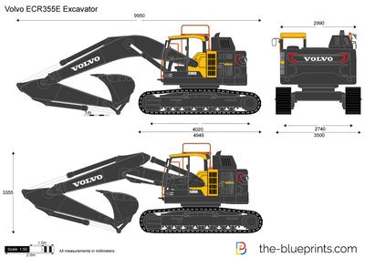 Volvo ECR355E Excavator Army Reference, Excavator Vector, Mining Truck, Airplane Drawing, Construction Trucks, Car Vector, Vinyl Graphics, Car Drawings, Vector Drawing