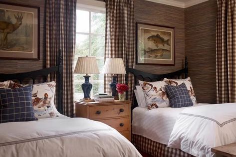 Images Twin Beds Guest Room, Timeless Bedroom, Plaid Curtains, Boy Rooms, Bedroom Organization, Country Boy, Boys Bedroom Decor, Teenage Bedroom, Organization Kids