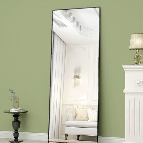 ♥【Full Length Mirror】♥This is a 64" x 21" full length mirror, enough to display your entire figure in a single glance. Our mirror could bring you light, beauty and confidence. Black,Gold and Silver,three colors for you to choose,select the suitable color. Large Black Mirror, Full Length Mirror Stand, Mirror Floor, Floor Length Mirror, Mirror Dining Room, Full Body Mirror, Free Standing Wall, Floor Mirrors, Body Mirror