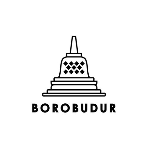 Borobudur temple landmark world heritage outline logo design Candi Borobudur Art, Borobudur Art, Outline Logo Design, Temple Logo, Borobudur Temple, Ideas Regalos, Art N Craft, Tattoo Idea, World Heritage