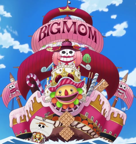 One Piece | Big Mom Pirates Ship Big Mama One Piece, Big Mom One Piece, Charlotte Linlin, Queen Mama, Big Mom Pirates, Charlotte Family, Lego Pirates, Queen Of The Damned, One Piece Tattoos