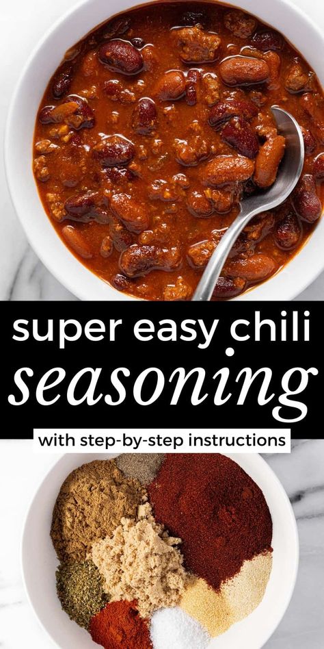 Secret Chili Ingredients, Black Bean Lentil, Short Rib Chili, Chili Seasoning Recipe, Easy Homemade Chili, Homemade Chili Seasoning, Homemade Chili Recipe, Favorite Chili Recipe, Beef Chili Recipe