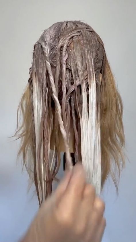 cosmoprofbeauty on Instagram: Balayage that's a real scroll stopper! 🙌💛⁣ ⁣ @brianacisneros's formula: 👇⁣ 1️⃣ "Her base color was Wella Illumina Cool Blonde Shades 9/19.…