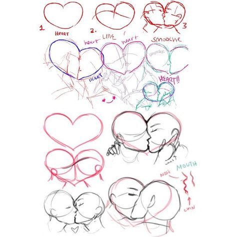 EtheringtonBrothers on X: "Our feature artist/ tutorial for today is this page on KISSING by the talented @anyekaa! #illustration #kissing #kiss #romance #comicart #manga #anime #DRAWING #ART https://t.co/F4Ol3yv0nS" / X Kissing Drawing, Artist Tutorials, Hope Art, Chibi Sketch, Kiss Art, Body Base Drawing, Cute Couple Drawings, Drawing Expressions, Couple Drawings