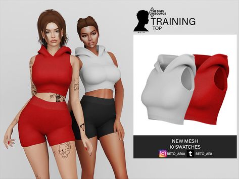 The Sims Resource - Training (Top) Sims 4 Cc Shoes, Sims 4 Game Mods, Sims 4 Expansions, Sims 4 Mods Clothes, Training Clothes, Sims 4 Game, Training Tops, Sims 4 Cc Finds, Sims 4 Clothing