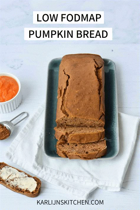 Low Fodmap Cake, Fodmap Cake, Fodmap Sweets, Low Fodmap Pumpkin, Gluten Free Pumpkin Bread Recipe, Low Fodmap Dessert, Fodmap Baking, Low Fodmap Desserts, Fodmap Desserts