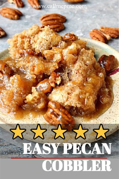 Pecan Cobbler Recipe, Pecan Desserts Recipes, Pecan Pie Cobbler, Pecan Pie Cake, Southern Recipes Desserts, Cobbler Recipes Easy, Pecan Cobbler, Cobbler Easy, Pecan Desserts