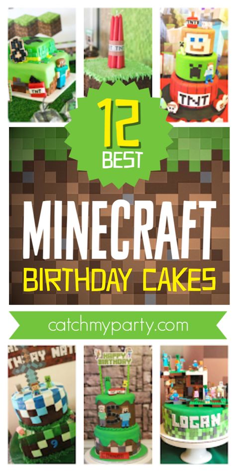 Get great ideas for Minecraft birthday party cakes, including Steve, Creepers, dirt blocks and more! Minecraft Birthday Cake Diy, Mindcraft Cakes Diy, Homemade Minecraft Cake, Minecraft Birthday Cakes, Minecraft Birthday Cake For Boys, Minecraft Cupcakes Ideas, Minecraft Cake Ideas Boys, Minecraft Birthday Cake Ideas, Minecraft Block Cake