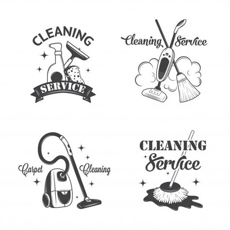 Set of vintage logos Premium Vector | Premium Vector #Freepik #vector #logo #vintage #label #house Housekeeping Logo, Cleaning Company Logo, Company Badge, Cleaning Service Flyer, Cleaning Service Logo, Vintage Typography Design, Logos Vintage, Logo Hipster, Vintage Logos