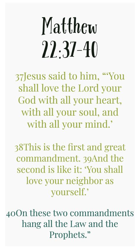 Commandments Of God, First Commandment, Love Your Neighbor As Yourself, Matthew 22 37, Love Your Neighbor, Student Ministry, Greatest Commandment, Love Thy Neighbor, Jesus Said