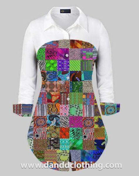 African Tops For Women, Kitenge Designs, African Print Shirt, African Traditional Wear, Colorful Clothing, African Tops, African Print Tops, African Print Clothing, Office Shirt