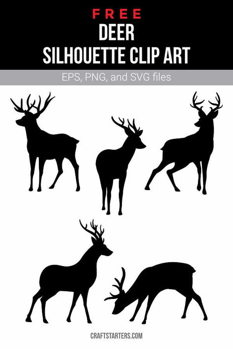 Free Svg Tree Silhouette, Deer Silhouette Svg Free, Printable Deer Silhouette Free, Deer Silhouette Svg, Printable Silhouettes Free, Free Deer Svg Files For Cricut, Deer Stencil Printable Free Pattern, Deer Printables Free, Animal Svg Files Free