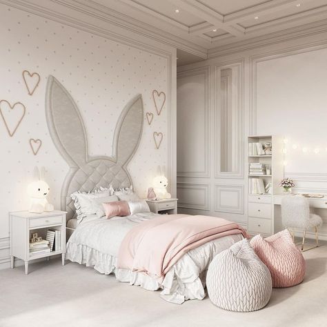 Bunny Bedroom, Luxury Kids Bedroom, Girl Room Inspiration, Bed Kids, Bunny Room, Girls Room Design, Kids Interior Design, Kids' Furniture, Children Bedroom