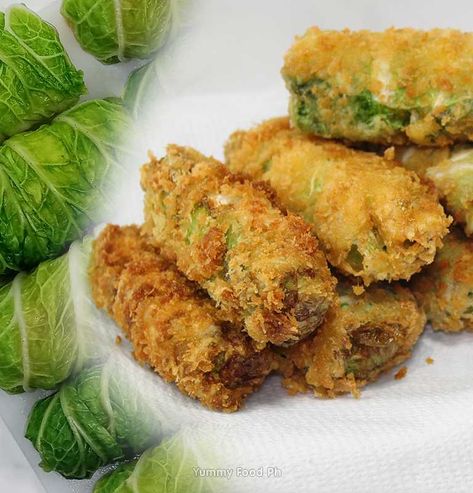 Fried Cabbage Rolls, Cabbage Roll Recipe, Fried Seafood, Stuffed Cabbage Rolls, Roast Chicken Leftovers, Cabbage Roll, Cabbage Rolls Recipe, Stuffed Cabbage, Fried Cabbage