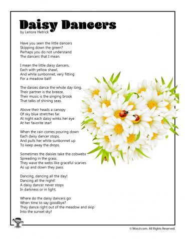 Letter D Worksheets & Crafts | Woo! Jr. Kids Activities : Children's Publishing Daisy Poem, Poem For Kids, Letter D Worksheet, Flower Poem, Childrens Poems, Spring Art Projects, Kids Poems, Daisy Painting, Month Of May