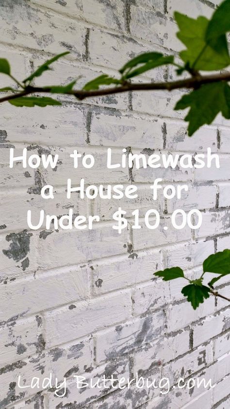 How to Limewash your house for under $10.00 by Lady Butterbug. Found HERE: http://ladybutterbug.blogspot.com/2015/04/how-i-transformed-my-house-for-under.html Brick Finishes, Brick Makeover, Whitewash Brick, Lime Wash Brick, Painting Brick, German Schmear, German Smear, Painted Brick Exteriors, House Brick