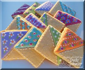 Quilt Cookies, Heart Quilt Block, Summer Sugar Cookies, Spice Sugar Cookies, Cut Out Cookie Recipe, Ricotta Cookies, Iced Biscuits, Themed Cookies, Sugar Cookie Recipe