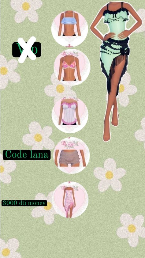 Perfect for the theme beach in DTI Bathing Suit Hack Dti, Outfit Roblox, Beach Party Outfits, Beach Fit, Dti Hacks, Beach Fits, Dti Outfits, Beach Skirt, Beach Tops