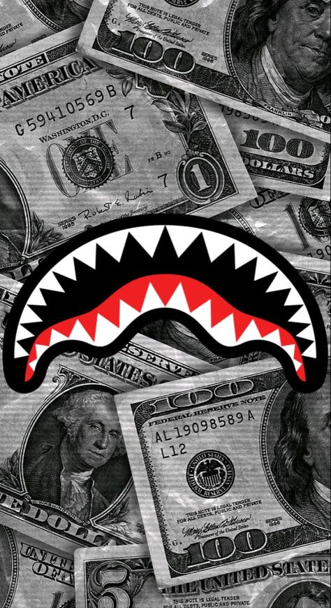 Made this pin just as an icon for my Sprayground board Sprayground Wallpaper, Cool Wallpapers For Guys, Bape Shark Wallpaper, Bape Cartoon, Bape Wallpaper Iphone, Money Background, Jordan Logo Wallpaper, Pretty Wallpaper Ipad, Camo Wallpaper