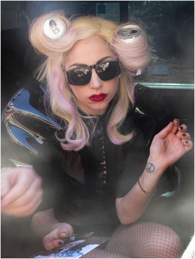 10 Funky Celebrity Hairstyles To Inspire You Lady Gaga, A Woman, Blonde, Sunglasses, Hair, Pink, Black