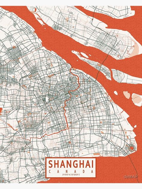 "Shanghai City Map of China - Bohemian" Poster by deMAP | Redbubble Shanghai Map, Bohemian Poster, China Poster, Map Of China, City Collage, Shanghai City, China Map, Map Globe, Collage Poster