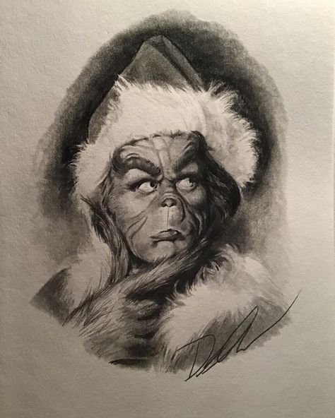 Merry Christmas! Happy Holidays! #pencildrawing #drawing #thegrinch #art #handdrawn #christmas Charcoal Christmas Drawing, Christmas Graphite Drawing, Billie Holiday Art, Christmas Horror Art, Billie Eilish Portrait Drawing, Grinch Drawing, Easy Christmas Drawings, Skateboard Photos, Portrait Drawings