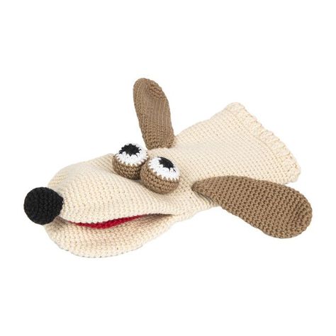 crochet toys Doug The Dog, Dog Hand Puppet, Play Tents, Knitting Patterns Free Sweater, Puppet Crafts, Woody Toy Story, Organic Cotton Yarn, Hand Puppet, Finger Puppets