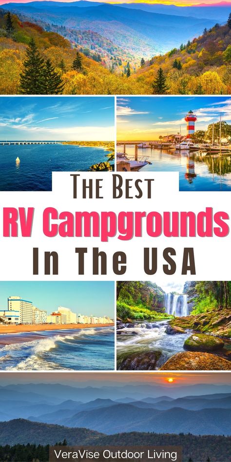 Rv Camping Locations, Rving Across America, Best Campsites In America, Rv Trips Ideas United States, Rv Trips Planning U.s. States, Campground Decor, Beach Rv Camping, Traveling List, Motorhome Living