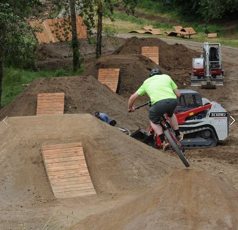 portland bike park Bike Jumps, Bike Pump Track, Dirt Bike Track, Backyard Skatepark, Jump Park, Trail Building, Ktm Dirt Bikes, Pump Track, Bmx Dirt